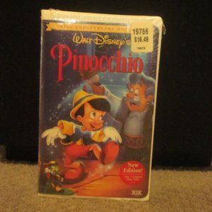 Walt Disney's Pinocchio VHS, Clam Shell in Original Wrap